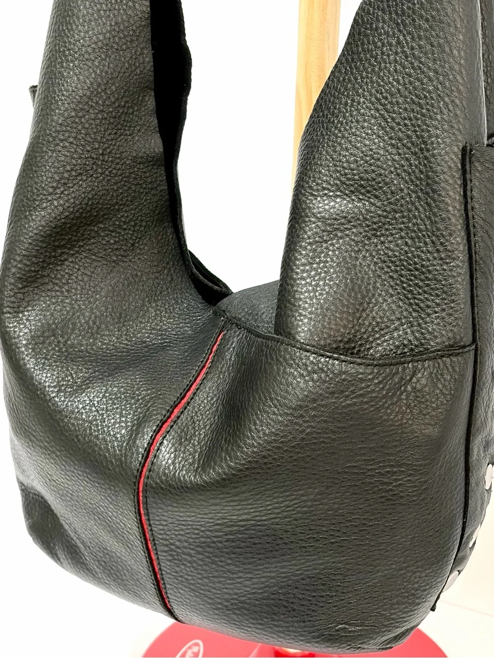 Hammitt Tom Large Leather Hobo In Black/Gunmetal/ OG RetiredEdition/Snap Closure